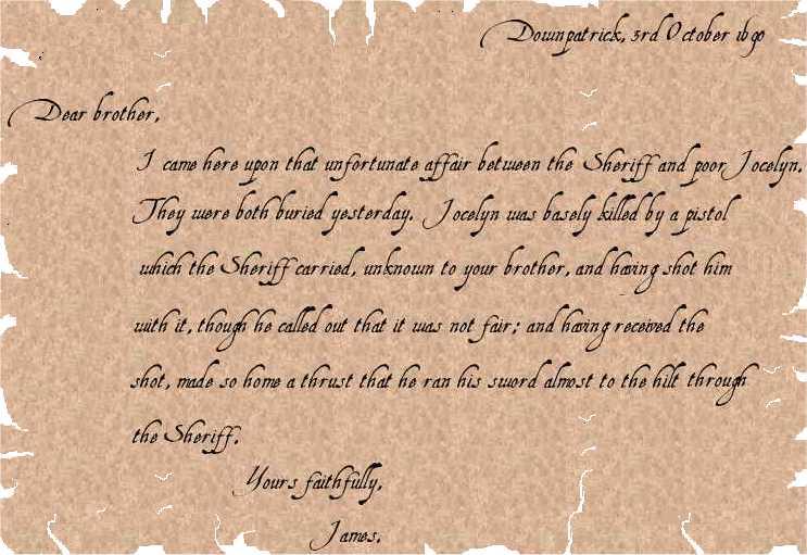 Letter from 1690